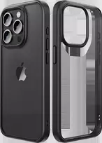 Rock Guard Series dėklas skirtas Apple iPhone 16 Pro Max skaidrus-juodos spalvos