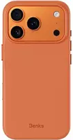 Benks Magnetic Vita Pro Silikoninis dėklas (A069) skirtas Apple iPhone 17 Pro oranžinės spalvos (Camera Control Button)