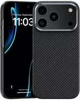 Benks Dėklas Magnetic Armor Air Kevlar Metal Frame 600D (0069) skirtas Apple iPhone 17 Pro juodos spalvos
