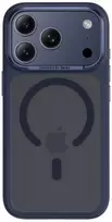 Dėklas Benks Magnetic Mist Case Metal Frame (A070) skirtas Apple iPhone 17 Pro Max mėlynos spalvos (Camera Control Button)
