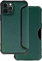 Toptel Topt Razor Carbon Book dėklas skirtas Apple iPhone 12 Pro dark žalios spalvos