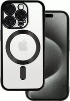 Fusion Accessories Topt Metallic Magsafe dėklas, skirtas Apple iPhone 15 Pro Max, juodos spalvos