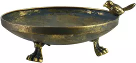 Mondex Since 1986 VIOLA Dekoratyvinė lėkštė 23x23x7 cm metalinis paukštis