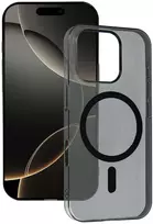 Toptel Tel Protect Transparent Slim Magsafe dėklas skirtas Apple iPhone 16 Pro Max juodos spalvos
