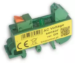 Tinycontrol – 230 V kintamosios srovės tinklo įtampos buvimo jutiklis – skirtas DIN bėgeliui