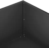 Sodo vazonas Juoda 80 x 80 x 30 cm Šaltai valcuotas plienas