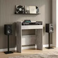DJ stalas Betono pilka 62 x 45 x 102 cm Apdirbta mediena