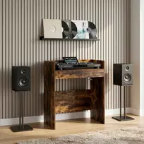 DJ stalas Dūminio ąžuolo 62 x 45 x 102 cm Apdirbta mediena