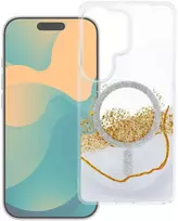 Oem Dėklas na Samsung S24 / S25 Golden zgodne su MagSafe balta