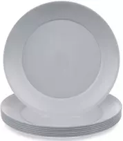 Stalman Plastikinės pilkos lėkštės Sandy 23,5 cm 6 vnt.