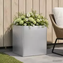 Sodo vazonas Sidabrinė 45 x 45 x 45 cm Galvanizuotas plienas