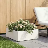Sodo vazonas Balta 40 x 40 x 20 cm Šaltai valcuotas plienas