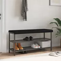 Suoliuko pagalvė Dirbtinė oda Juoda Gylis 35 cm