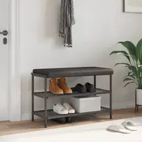 Suoliuko pagalvė Dirbtinė oda Juoda Gylis 35 cm