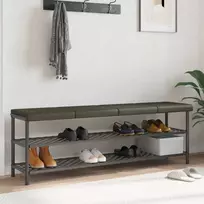 Suoliuko pagalvė 4 vnt. Dirbtinė oda Pilka Gylis 35 cm
