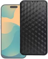 Oem Dėklas su klapką na Xiaomi 17 PRO / 18 PRO Cubic Book juoda