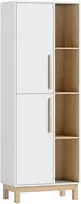 Aosom 176 cm aukščio knygų spinta, 4 atviros lentynos, 2 spintelės, pastatoma, MDF, balta
