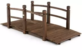 Promotion Sodo tiltas, medinis, rudas, 171 x 76,5 x 58,5 cm