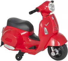 Aosom Licencijuotas vaikiškas elektrinis motociklas VESPA, raudonas, 66,5 x 38 x 52 cm