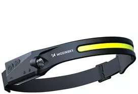 Wozinsky WLC-1200 350lm CREE LED priekinis žibintas IPX4 su judesio jutikliu - Juodas