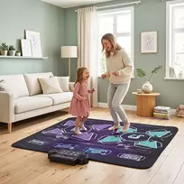 Koduva Elektroninis šokių kilimėlis vaikams, violetinis ir juodas, 90 x 102 x 4 cm