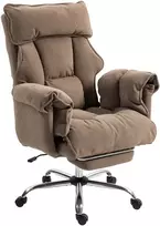 Koduva Ergonominė biuro kėdė su reguliuojamu atlošu ir kojų atrama, ruda, 80 x 80 x 106-114 cm