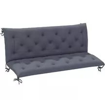 Koduva Tamsiai pilka 3 vietų suolo sėdynės ir atlošo pagalvė, 150 × 98 × 8 cm