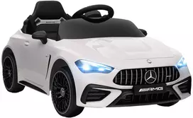 Aosom Vaikiškas elektrinis automobilis Mercedes-AMG dizaino, baltas, 99 x 55 x 43 cm