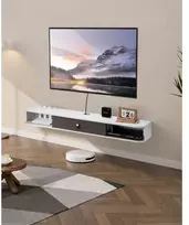 Koduva VEVOR pakabinamas TV staliukas, 140 cm, baltas