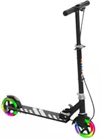Aosom Vaikiškas paspirtukas, dvigubi stabdžiai, metalinis rėmas, sulankstomas, juodas, 73-89 cm