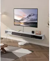 TV staliukas Koduva VEVOR pakabinama TV spintelė, 180 cm, balta
