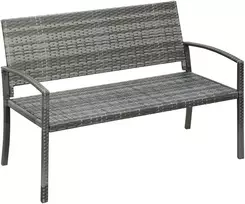 Koduva Dvivietis rudas poliratano sodo suolas, 122 × 60 × 87 cm