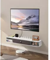 Koduva VEVOR pakabinamas TV staliukas, 120 cm, baltas