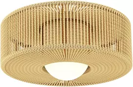 Koduva Boho lubinis šviestuvas, pakabinamas, G9, kanapių virvė, Ø30 x 16 cm, šviesiai ruda ir juoda