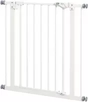 Aosom Apsauginiai varteliai augintiniams, metalas, plastikas, balti, 74-80 cm
