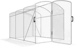 Koduva Įeinamas tunelinis šiltnamis, skaidri plėvelė, cinkuoto plieno rėmas, 3 x 2 x 2 m