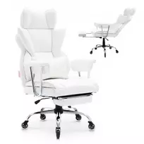 Koduva Biuro kėdė su kojų atrama, VEVOR GF-82724H, balta