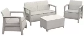 Keter Sodo baldų komplektas Scandi Linea 2 Seater Set pebble pilkas/light beige