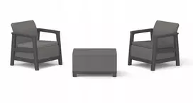 Keter Sodo baldų komplektas Scandi Linea Balcony Set pilka