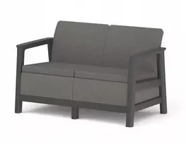 Keter Garden sofa two-seater Scandi Linea 2 Seater Sofa pilka