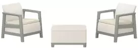 Keter Sodo baldų komplektas Scandi Linea Balcony Set pebble pilkas/sage žalias stone tone