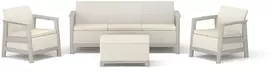 Keter Sodo baldų komplektas Scandi Linea 3 Seater Set pebble pilkas/light beige