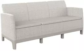 Keter sodo sofa, dviejų vietų, Scandi Form, trijų vietų, akmenukų pilka/šviesiai smėlio spalvos