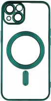 TFO RING Spalvotas chromuotas „Mag“ dėklas, skirtas „iPhone 17 Pro 6,3“ su žaliu atviru žiedu