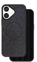 TFO Telforceone Blizgučiais puoštas plonas „Mag“ dėklas, skirtas „iPhone 16e / 17e“, juodas