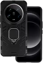 Fusion Accessories Topt Ring Armor dėklas skirtas Xiaomi 14 Ultra juodos spalvos