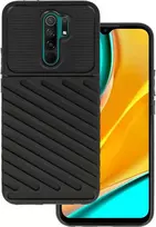 Dėklas Toptel Topt Thunder dėkals skirtas Xiaomi Redmi 9 juodos spalvos