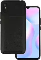 Vennus Carbon Elite dėklas skirtas Xiaomi Redmi 9A juodos spalvos