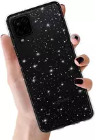 Toptel Topt Crystal Glitter dėklas skirtas Samsung Galaxy A12 sidabro spalvos