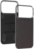 Dėklas Liavec Carbon Layer Magsafe Aramid Fiber Cover skirtas Apple iPhone 17 Pro Max auksinis